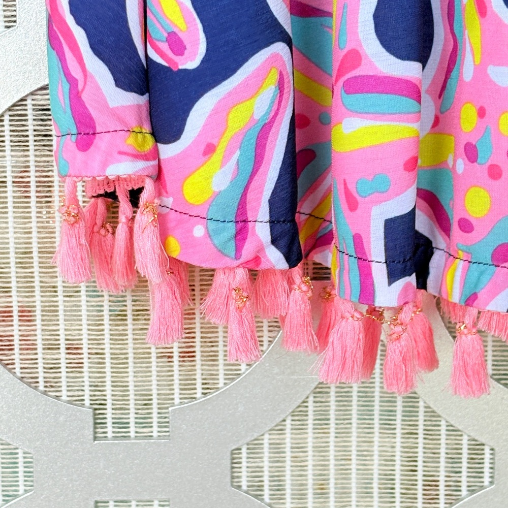 Simply Southern Asymmetrical Starfish Dress - Pink and Blue - Picture 6 of 8